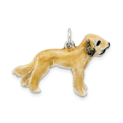 Sophia Jewelers 925 Sterling Silver 3D Briard Charm with Enamel Finish