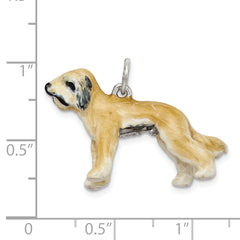 Sophia Jewelers 925 Sterling Silver 3D Briard Charm with Enamel Finish