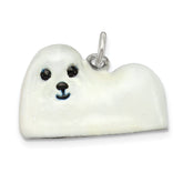 Sterling Silver Enameled Maltese Charm