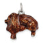 Large Enameled Pomeranian Charm in Sterling Silver, 15mm - Sophia Jewelers