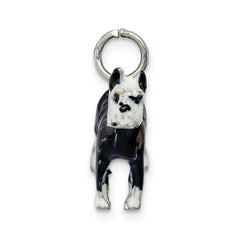 Sophia Jewelers 925 Sterling Silver Schnauzer Charm with 3D Enamel Detailing