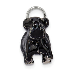 Sterling Silver 925 Scottish Terrier 3D Enameled Charm Sophia Jewelers