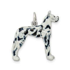 Sophia Jewelers 925 Sterling Silver 3D Great Dane Enameled Charm