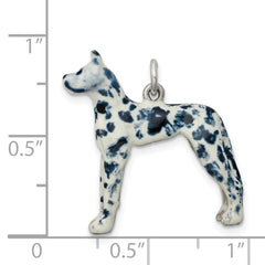 Sophia Jewelers 925 Sterling Silver 3D Great Dane Enameled Charm