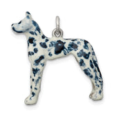 Sterling Silver Enameled Great Dane Charm