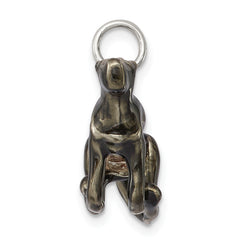 925 Sterling Silver Enamel Greyhound 3D Charm Pendant by Sophia Jewelers