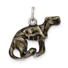 925 Sterling Silver Enamel Greyhound 3D Charm Pendant by Sophia Jewelers