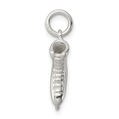 Sterling Silver 925 Ice Skate Charm with Polished 3D Design