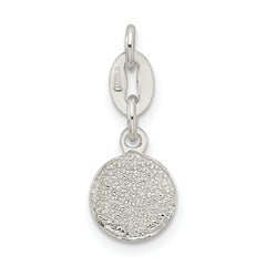 Sterling Silver 925 Enameled Soccer Ball Charm Polished Anti-Tarnish