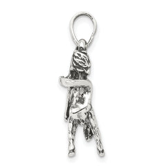 Sterling Silver 925 Sagittarius Pendant with Antiqued Finish