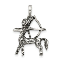 Sterling Silver 925 Sagittarius Pendant with Antiqued Finish