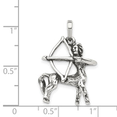 Sterling Silver 925 Sagittarius Pendant with Antiqued Finish