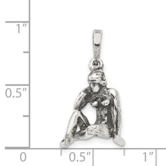 Sophia Jewelers 925 Sterling Silver Virgo Zodiac Pendant Antiqued Finish