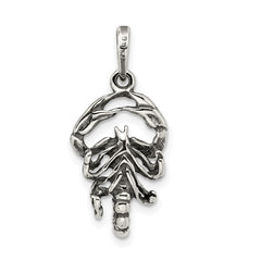 Sophia Jewelers Sterling Silver 925 Scorpio Pendant Antique Design Solid Finish