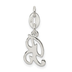 Sterling Silver 925 B Charm Pendant with Anti-Tarnish Solid Design