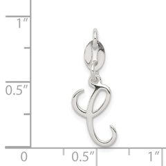 Sophia Jewelers Sterling Silver 925 Initial C Charm with Anti-Tarnish Finish