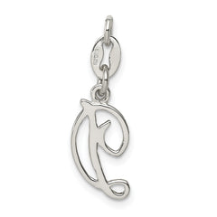 Sterling Silver 925 Initial D Charm with Anti-Tarnish Finish