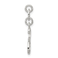 Sterling Silver 925 Initial E Charm with Anti-Tarnish Finish