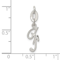 Sophia Jewelers Sterling Silver 925 Initial F Charm with Anti-Tarnish Finish