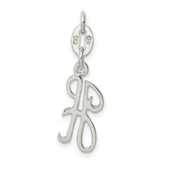 Sterling Silver 925 H Initial Charm with Anti-Tarnish Solid Design