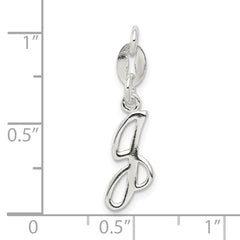 Sterling Silver 925 Letter J Charm with Anti-Tarnish Elegant Finish