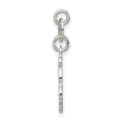Sterling Silver 925 Solid Letter K Charm with Anti-Tarnish Finish