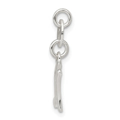 Sterling Silver 925 Letter N Charm with Anti-Tarnish Solid Design