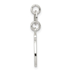 Sterling Silver 925 Initial O Charm with Anti-Tarnish Coating