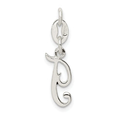 Sophia Jewelers Sterling Silver 925 Initial T Charm with Anti-Tarnish Coating