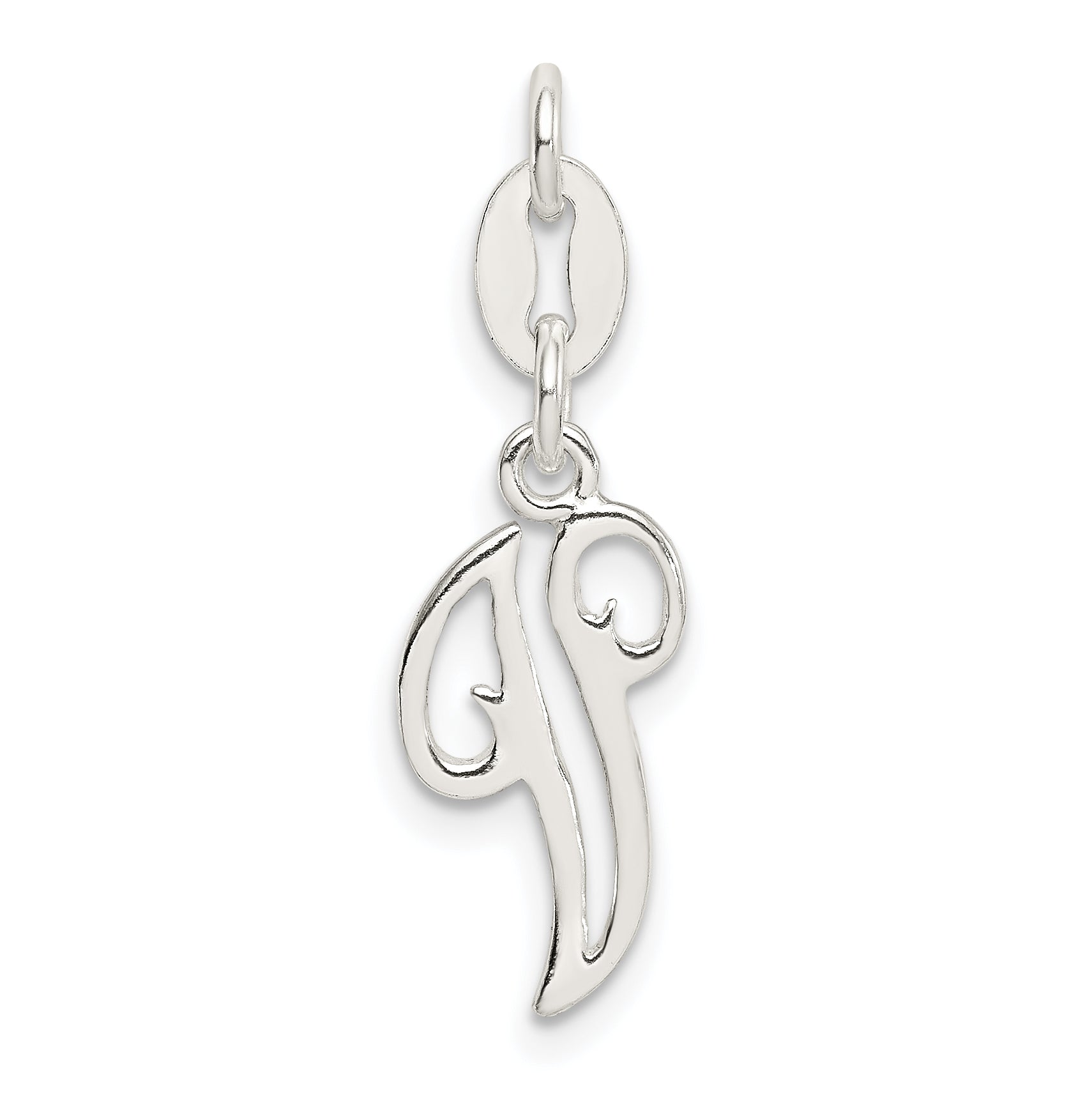 Sterling Silver Letter V Initial Charm