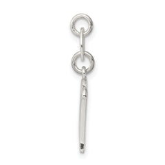 Sterling Silver 925 Initial W Charm with Anti-Tarnish Finish