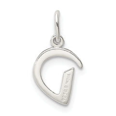 Sterling Silver 925 Letter D Charm with Anti-Tarnish Finish