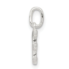 Sterling Silver 925 Initial E Charm with Anti-Tarnish Solid Design
