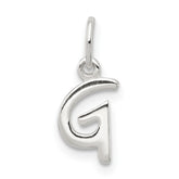Sterling Silver Letter G Initial Charm