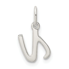 Sterling Silver 925 N Initial Charm with Anti-Tarnish Finish