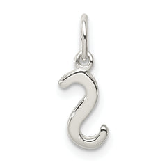 Sterling Silver 925 Initial S Charm with Anti-Tarnish Finish