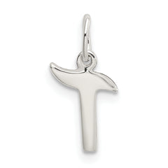Sterling Silver 925 Letter T Charm with Anti-Tarnish Finish
