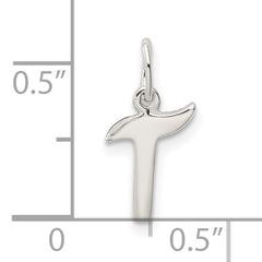 Sterling Silver 925 Letter T Charm with Anti-Tarnish Finish