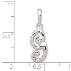 Sterling Silver 925 Initial G Pendant with Anti-Tarnish Coating