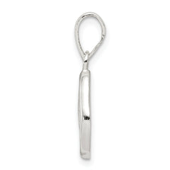 Sterling Silver 925 Letter O Pendant with Anti-Tarnish Coating