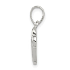 Sterling Silver 925 Initial V Pendant with Anti-Tarnish Finish