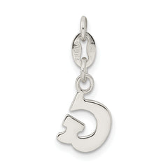 Sterling Silver 925 G Initial Charm Solid Casted Elegant Design