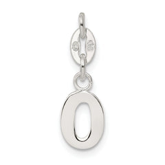 Sterling Silver 925 Letter O Charm Solid Casted Elegant Design