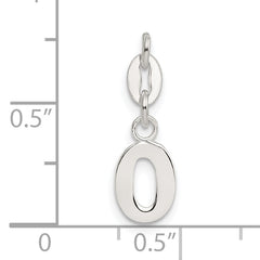Sterling Silver 925 Letter O Charm Solid Casted Elegant Design