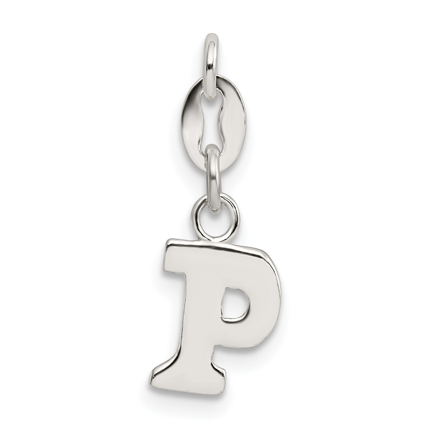 Sterling Silver Letter P Initial Charm