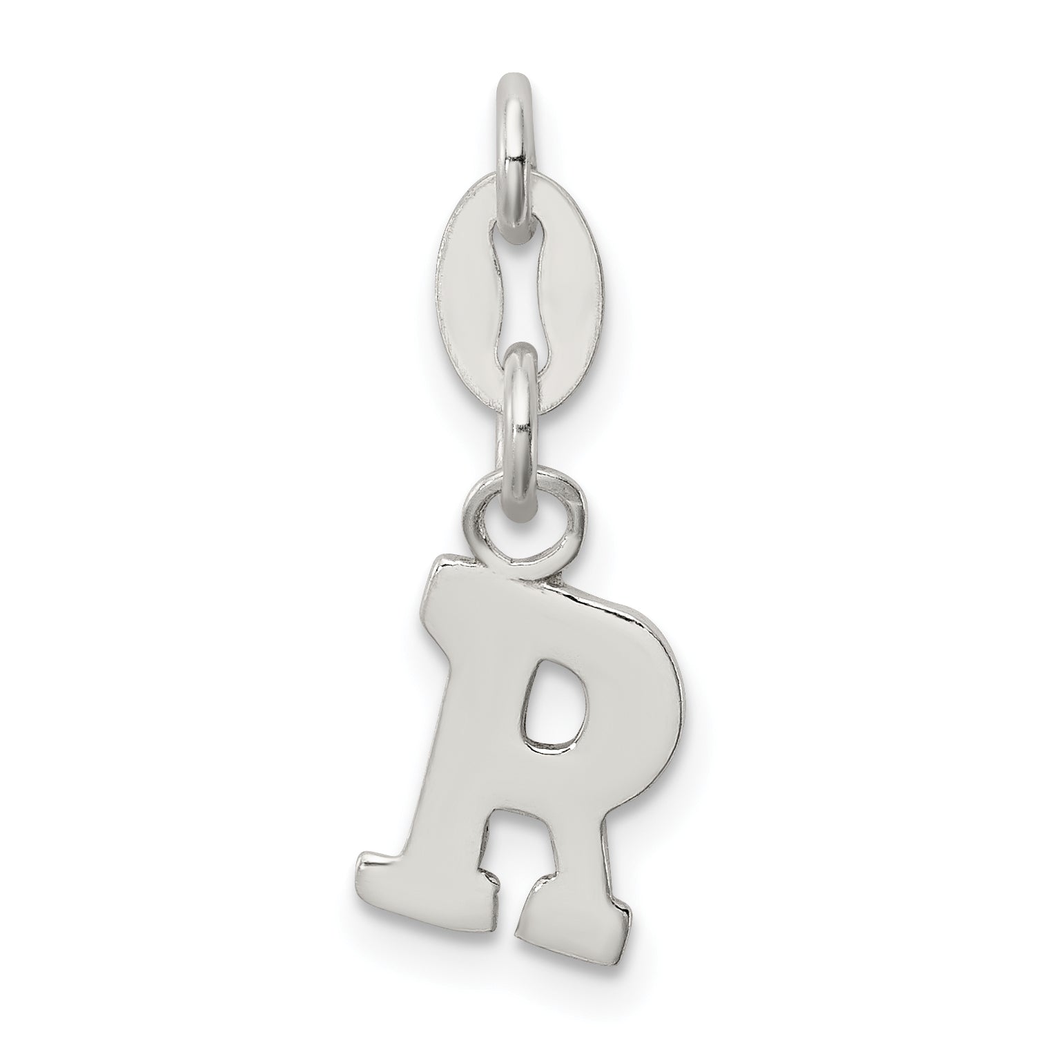 Sterling Silver Letter R Initial Charm