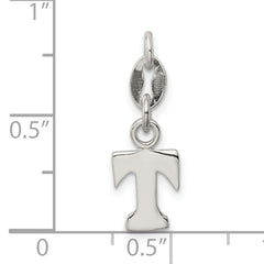 Sterling Silver 925 Solid Letter R Charm Elegant Cast Design