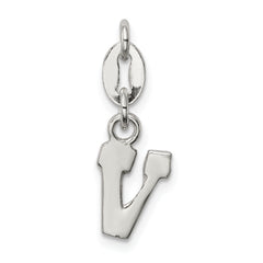 Sterling Silver Letter V Initial Charm