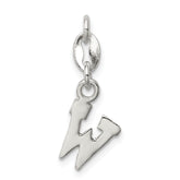 Sterling Silver Letter W Initial Charm