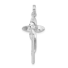 Sophia Jewelers Sterling Silver 925 Polished Flower Charm for Women